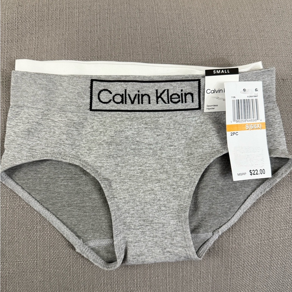 Calvin Klein Gray and White Brief Set - Picture 2 of 6